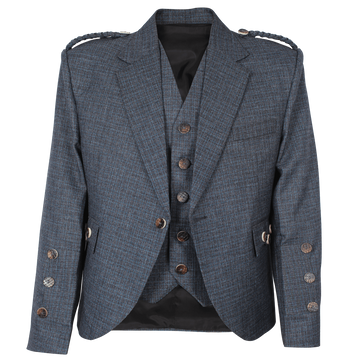 Argyll Jacket Blue Serge Wool With Waistcoat - biznimart